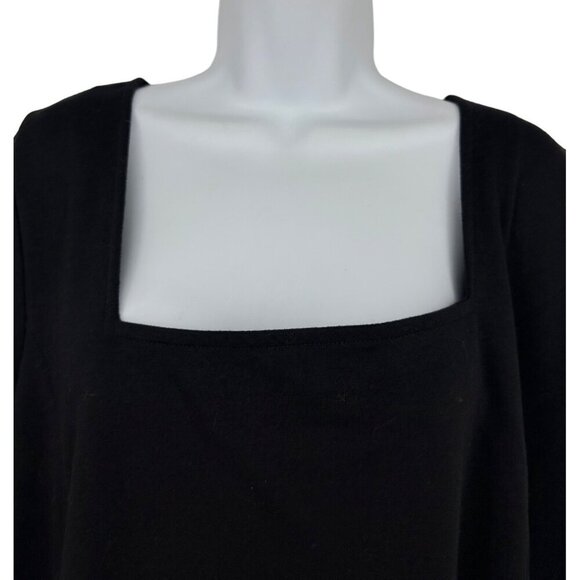 Lane Bryant Short Sleeve Square Neck Peplum Hem Blouse Size 26/28 - Picture 3 of 10